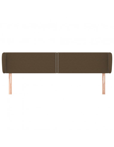 Testiera ad Orecchio Marrone Scuro 183x23x78/88 cm in Tessuto