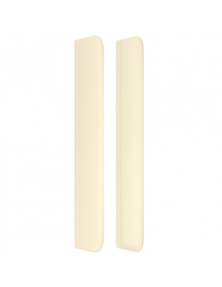 Testiera ad Orecchio Crema 83x16x118/128 cm in Similpelle