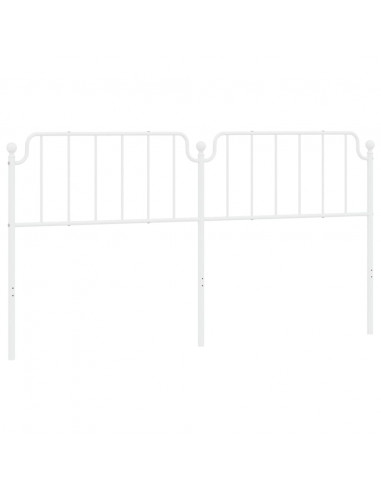 Testiera in Metallo Bianco 193 cm