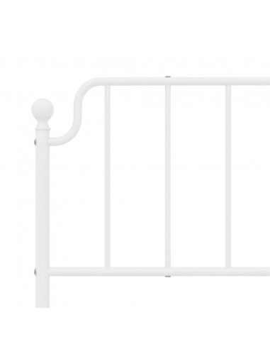 Testiera in Metallo Bianco 193 cm