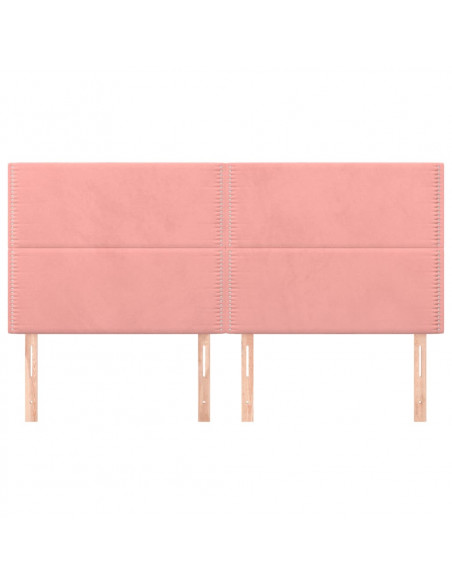 Testiere 4 pz Rosa 100x5x78/88 cm in Velluto