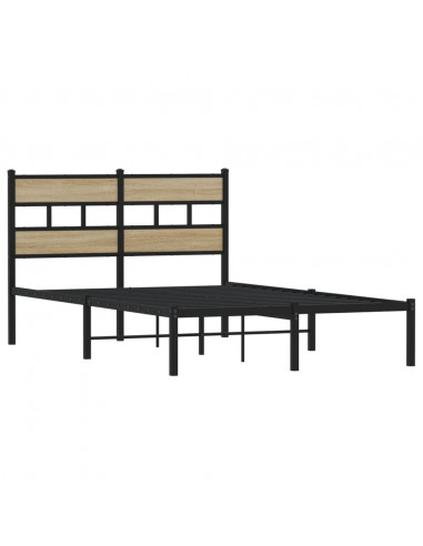 Giroletto senza Materaso in Metallo Rovere Sonoma 120x200 cm