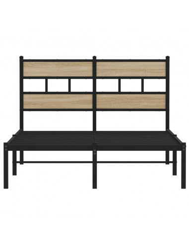 Giroletto senza Materaso in Metallo Rovere Sonoma 120x200 cm