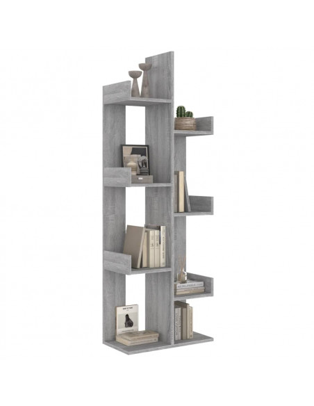 Libreria 48x25x140 cm Grigio Sonoma Legno Multistrato