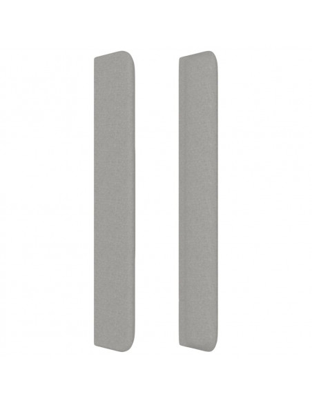 Testiera ad Orecchio Grigio Chiaro 83x16x118/128 cm in Tessuto
