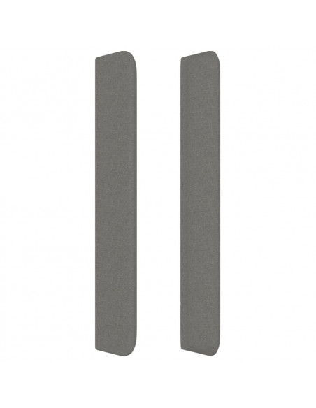 Testiera ad Orecchio Grigio Scuro 93x16x118/128 cm in Tessuto
