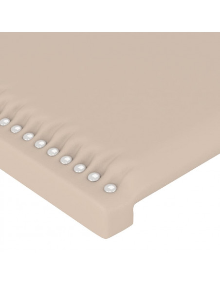 Testiera ad Orecchio Cappuccino 203x16x118/128 cm in Similpelle