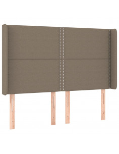 Testiera ad Orecchio Tortora 147x16x118/128 cm in Tessuto 2