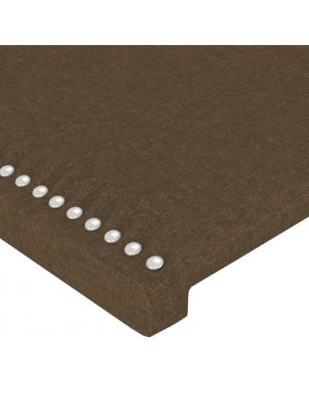 Testiera 4 pz Marrone Scuro 80x5x78/88 cm in Tessuto