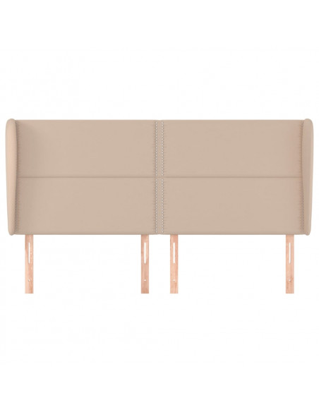 Testiera ad Orecchio Cappuccino 203x23x118/128 cm in Similpelle