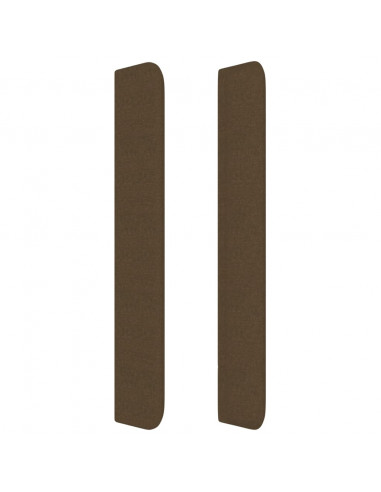 Testiera ad Orecchio Marrone Scuro 83x16x118/128 cm in Tessuto