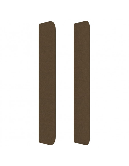 Testiera ad Orecchio Marrone Scuro 83x16x118/128 cm in Tessuto