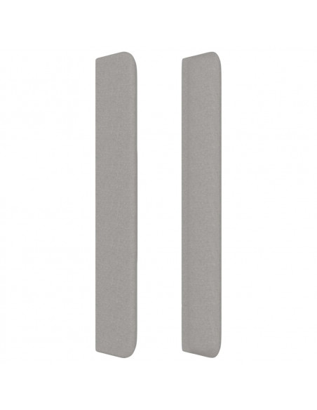 Testiera ad Orecchio Grigio Chiaro 93x16x118/128 cm in Tessuto