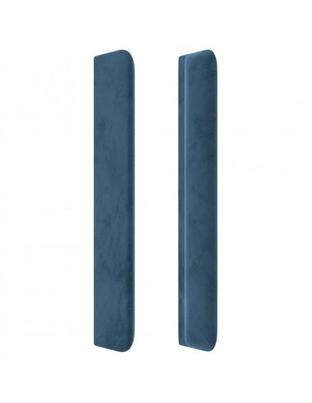 Testiera ad Orecchio Blu Scuro 83x16x118/128 cm in Velluto