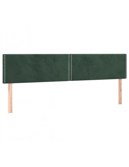 Testiera a LED Verde Scuro 160x5x78/88 cm in Velluto