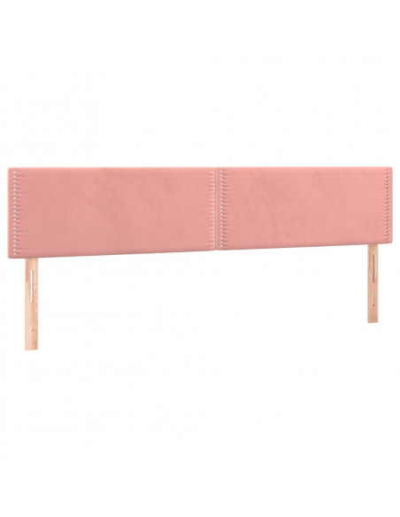 Testiera 2 pz Rosa 80x5x78/88 cm in Velluto