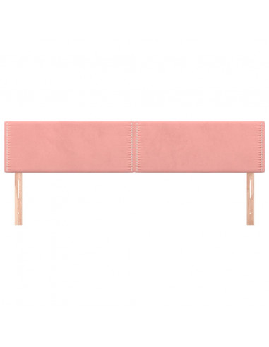 Testiera 2 pz Rosa 80x5x78/88 cm in Velluto