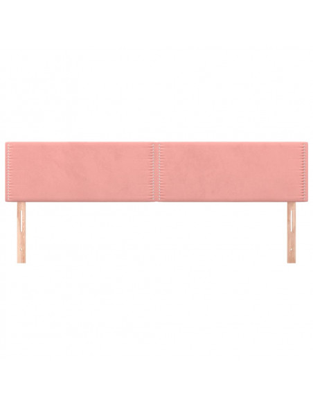 Testiera 2 pz Rosa 80x5x78/88 cm in Velluto