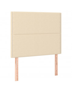 Testiera 2 pz Crema 100x5x78/88 cm in Tessuto 2