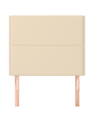 Testiera 2 pz Crema 100x5x78/88 cm in Tessuto