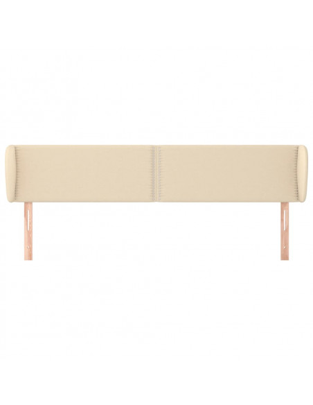 Testiera ad Orecchio Crema 203x23x78/88 cm in Tessuto