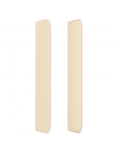 Testiera ad Orecchio Crema 103x16x118/128 cm in Tessuto