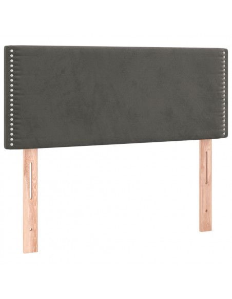 Testiera Grigio Scuro 100x5x78/88 cm in Velluto