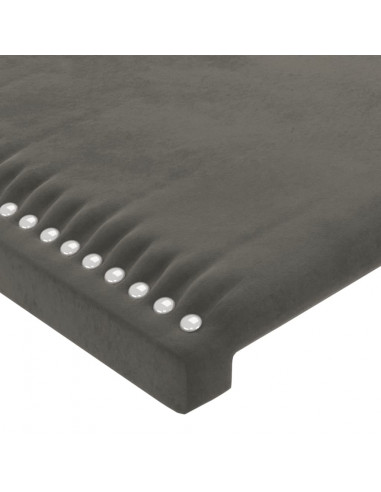 Testiera ad Orecchio Grigio Scuro 83x16x118/128 cm in Velluto