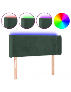 Testiera a LED Verde scuro 93x16x78/88 cm in Velluto 2