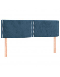 Testiere 2 pz Blu Scuro 72x5x78/88 cm in Velluto 2