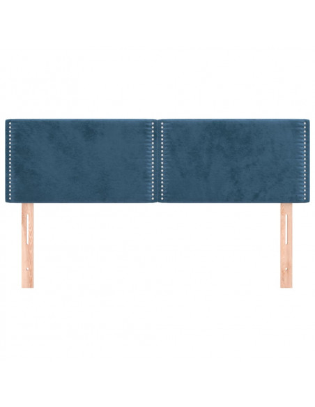 Testiere 2 pz Blu Scuro 72x5x78/88 cm in Velluto