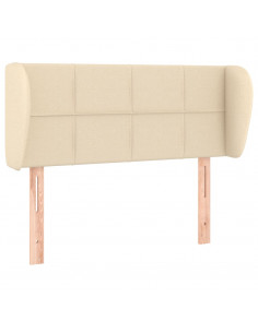 Testiera ad Orecchio Crema 83 x 23 x 78/88 cm in Tessuto 2