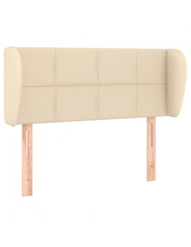 Testiera ad Orecchio Crema 83 x 23 x 78/88 cm in Tessuto