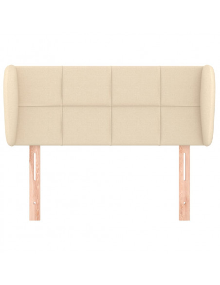 Testiera ad Orecchio Crema 83 x 23 x 78/88 cm in Tessuto