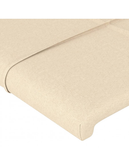 Testiera ad Orecchio Crema 83 x 23 x 78/88 cm in Tessuto