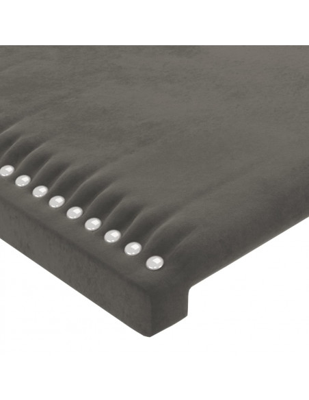 Testiera ad Orecchio Grigio Scuro 83x23x118/128 cm in Velluto