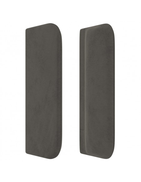 Testiera ad Orecchio Grigio Scuro 83x16x78/88 cm in Velluto