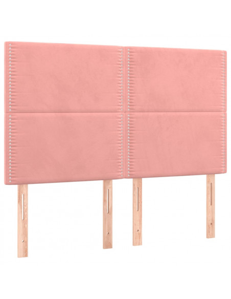 Testiere 4 pz Rosa 72x5x78/88 cm in Velluto