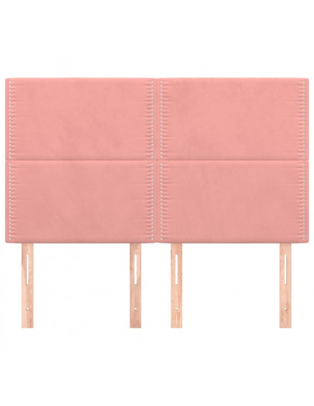 Testiere 4 pz Rosa 72x5x78/88 cm in Velluto