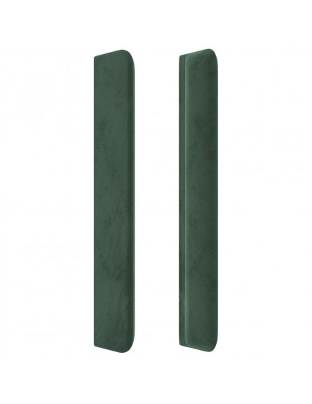 Testiera ad Orecchio Verde Scuro 147x23x118/128cm in Velluto