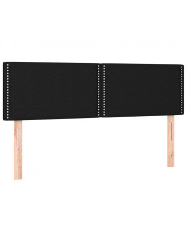 Testiere 2 pz Nere72x5x78/88 cm in Tessuto