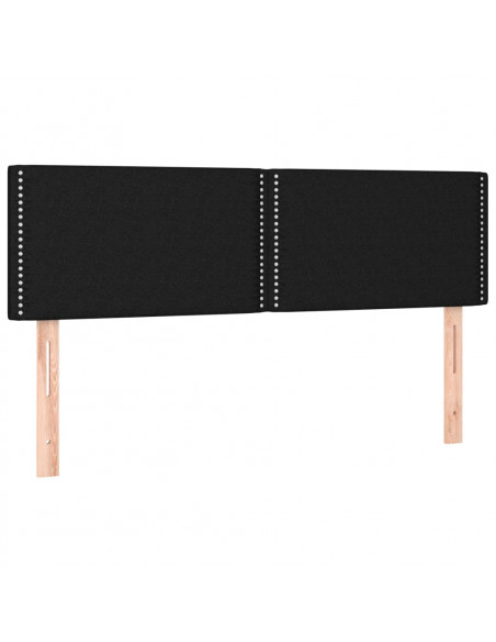 Testiere 2 pz Nere72x5x78/88 cm in Tessuto