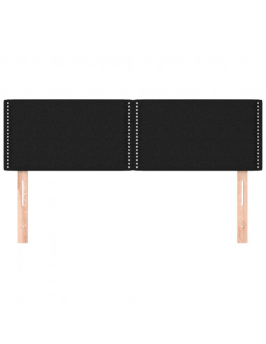 Testiere 2 pz Nere72x5x78/88 cm in Tessuto