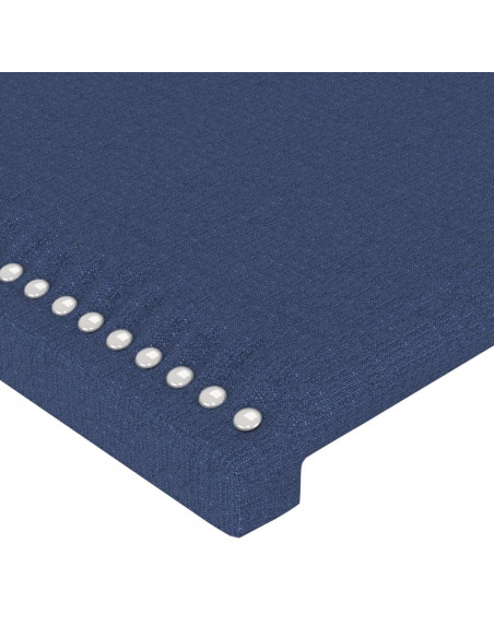 Testiera 4 pz Blu 80x5x78/88 cm in Tessuto