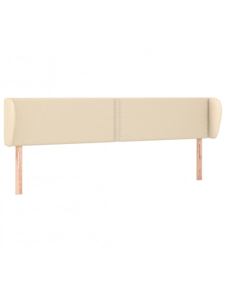 Testiera ad Orecchio Crema 163x23x78/88 cm in Tessuto