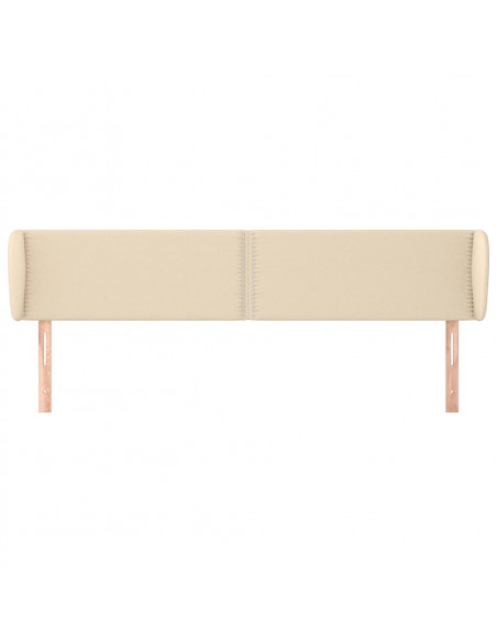 Testiera ad Orecchio Crema 163x23x78/88 cm in Tessuto