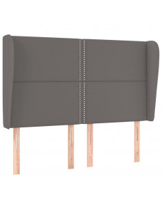 Testiera ad Orecchio Grigio 147x23x118/128cm in Similpelle 2