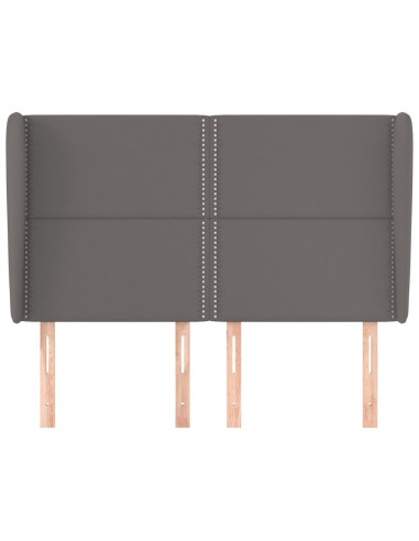 Testiera ad Orecchio Grigio 147x23x118/128cm in Similpelle