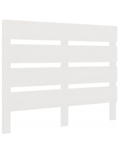 Testiera per Letto Bianca 90x3x80 cm in Legno Massello di Pino 2