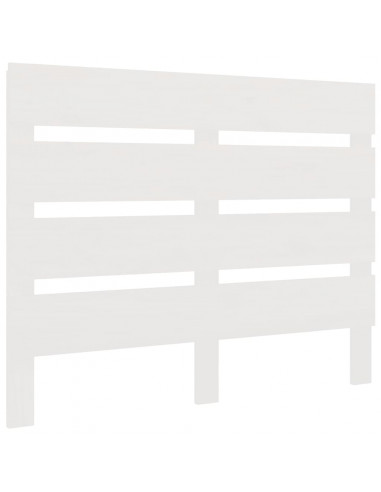 Testiera per Letto Bianca 90x3x80 cm in Legno Massello di Pino